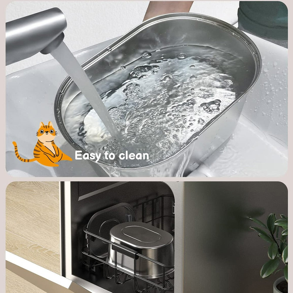 3.2L Stainless Steel Pet Automatic Water Fountain with Motion Sensor