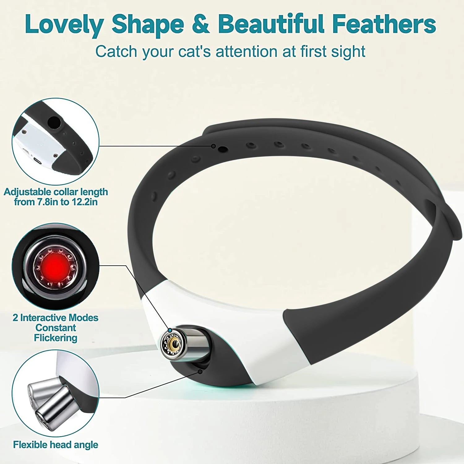 USB Rechargeable Cat Laser Collar Interactive Toy