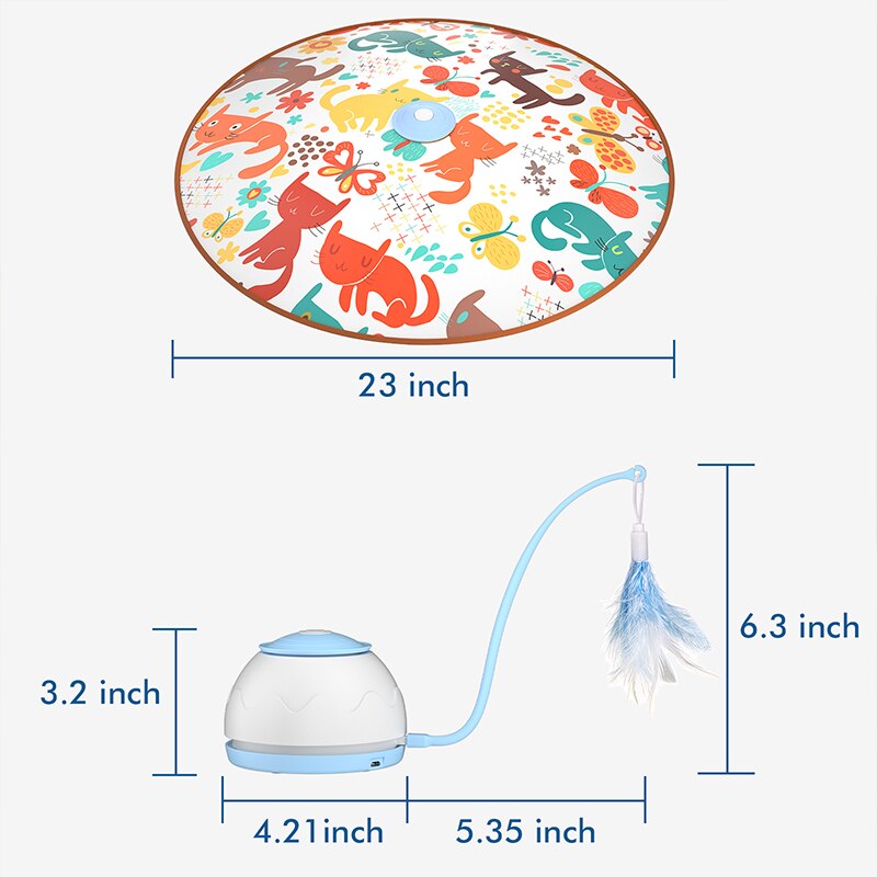 Intelligent 360 Rotating Cat Toy USB Charging.