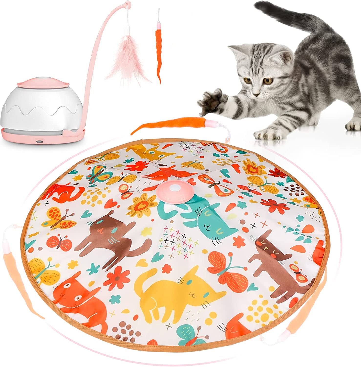 Intelligent 360 Rotating Cat Toy USB Charging.