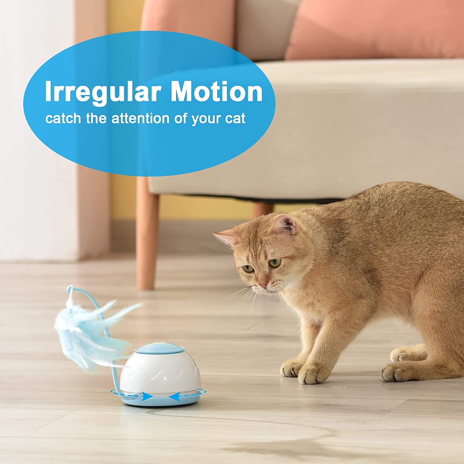 Intelligent 360 Rotating Cat Toy USB Charging.