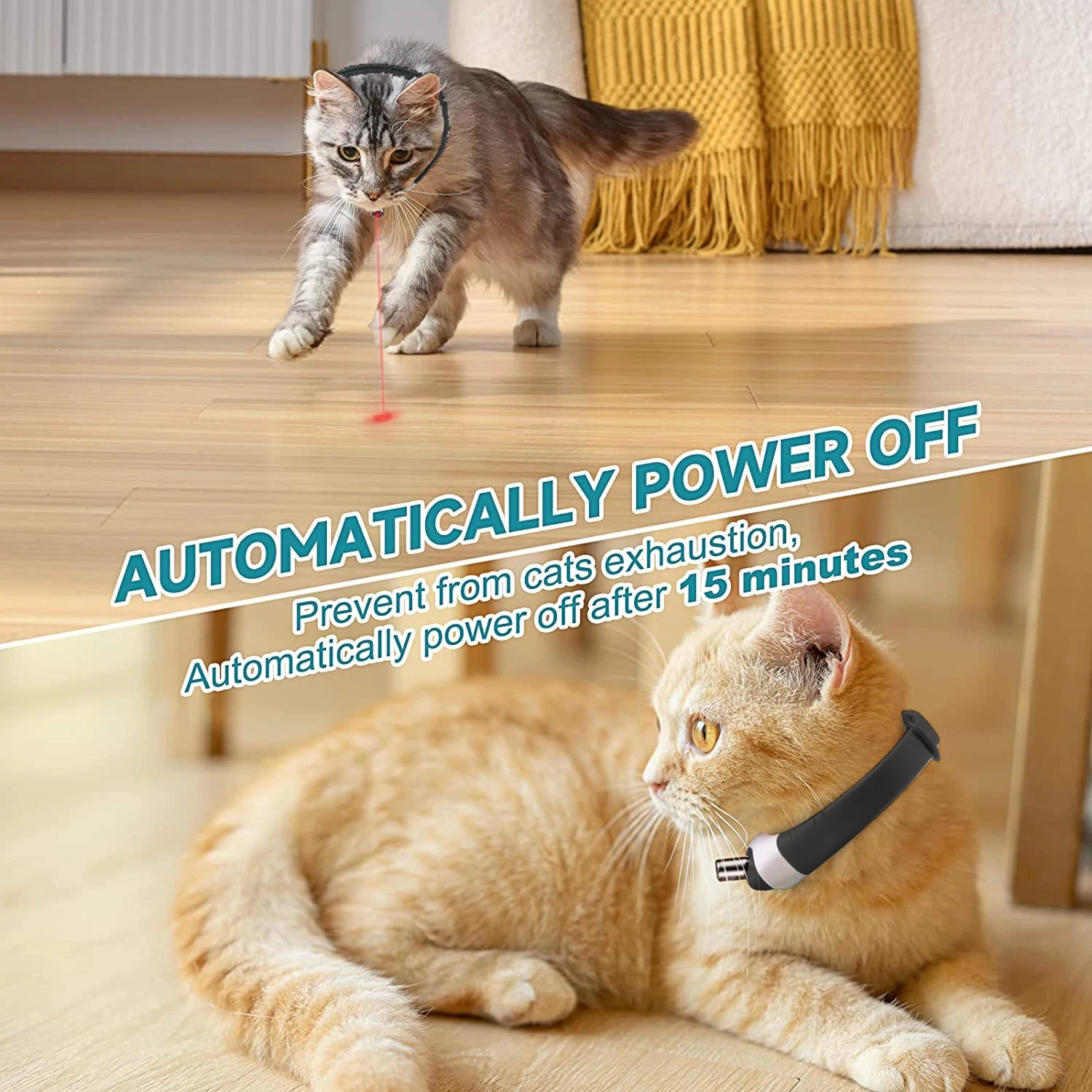USB Rechargeable Cat Laser Collar Interactive Toy